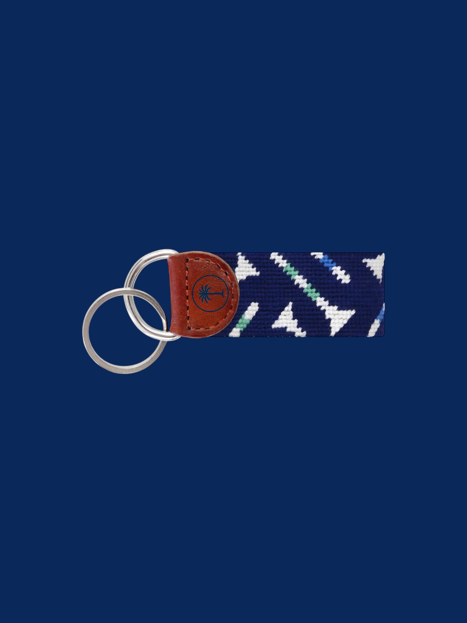 Golf Tees Needlepoint Keychain