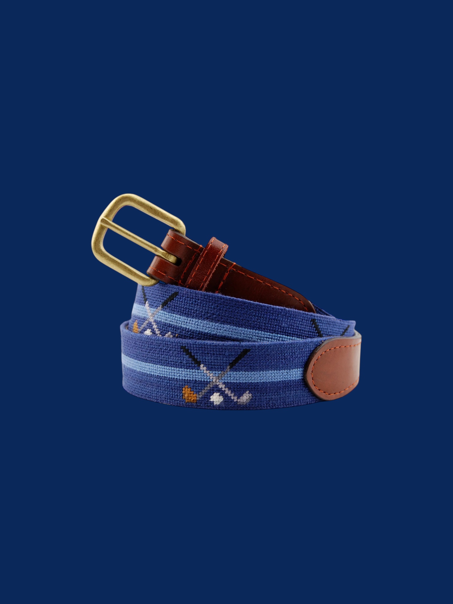 The Country Club Needlepoint Belt