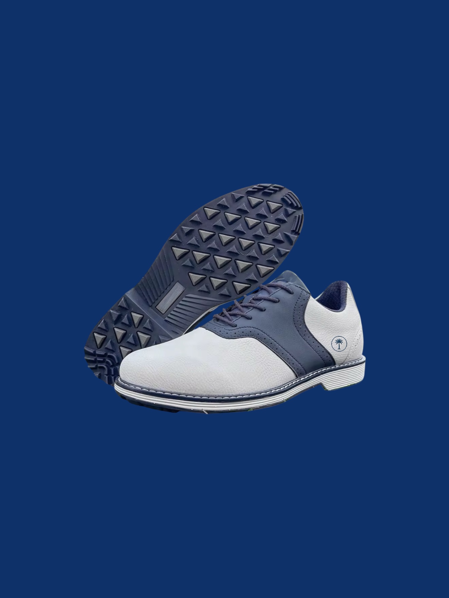 Palmetto Isle Premier Golf Shoes - White and Navy